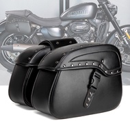 Retro Leather Motorcycle Side Bag Beg Kulit Motor Waterproof Spacious All Bikers Road Tour Ride