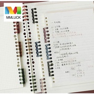 MMLUCK Plastic Retro Color Scrapbook Pocket Book Desk Calendar Planner Segmented Loose-leaf Binder 5 Ring Notebook Binding Ring Spiral Open Ring