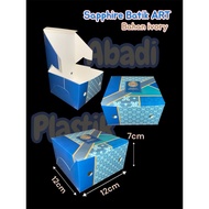(PREMIUM CAKE BOX) SAPPHIRE MOTIF / CAKE BOX 12x12 MOTIFIVORY/ SNACK BREAD BOX UKR 12x12