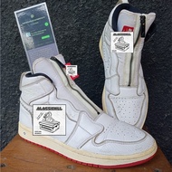 Size [42.5] J RETR0 HIGH ZIP 'WHITE UNIVERSITY RED' AUTHENTIC BY DEPATU