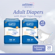 Adfit | Adult diaper | TAPE | 2 packs combo