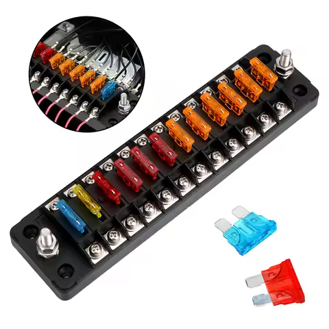 32V 75A For Auto Car Marine Trike 6 Ways 12 Ways Blade Fuse Block Fuse Box Holder
