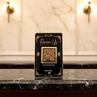 Luxe Online Review Stand | Premium Acrylic Standee for Easy Online Review | NFC Tap/QR Code Scan (1)