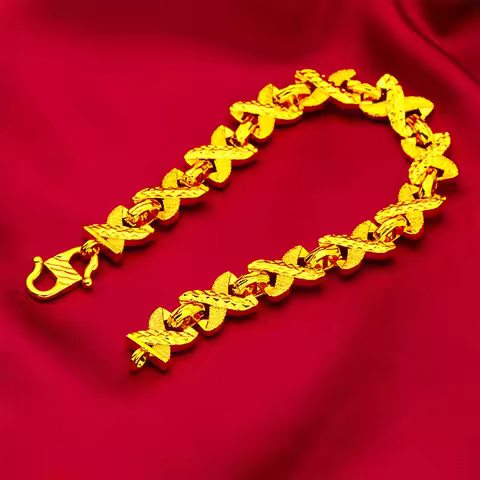 Fashion Bracelet Women's 24K Gold AU999 - Wrist-fitting, high-end minimalist design, elegant meaning