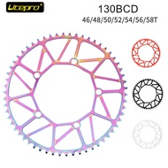 Litepro Folding Bike Hollow Narrow and Wide Chainring Chain Wheel 130BCD 46/48/50/52T/54/56/58T 9/10/11 Speed Single