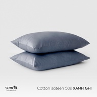 Vỏ gối Cotton Sateen 50x70 45x65 cm Sen Đá Home Bedding trơn màu bao áo gối nằm cotton satin 50s cao