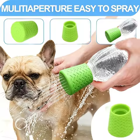 1/2 Piece Set with Random Color Delivery, Silicone Shower Head, Portable Silicone Pet Shower, Cleani