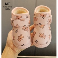 Loss-Price Cute Bear Girls' Snow Boots 2026Winter New kids Snow Boots Warm Boots  Fleece-Lined Short