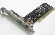 PCI 轉 PS2 圓口 PS/2 鍵盤鼠標 擴展卡 轉接卡 NEC芯片 不帶USB--小楊哥甄選