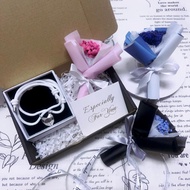 Set Bunga Dengan Gelang Pasangan Flower Set With Couple Bracelets Adjustable 1set Gelang couple Love