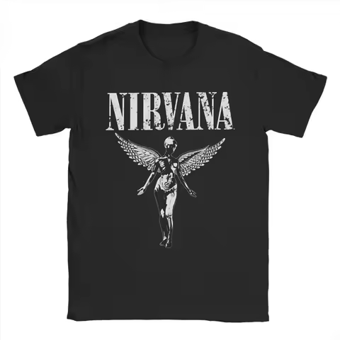 2026 Summer New Fashion Nirvana Rock Band T-Shirt for Adult Beach Kurt Cobain Y2K Basic T Shirts Tre