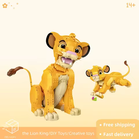 2025 Animal Cub King Simba 43247 43243 Model Puzzle Building DIY Kid's Assembly Creative Toys Birthd