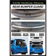 PERODUA ALZA 2014-2021 Chrome ABS Rear Bumper Guards Protector or Back Step Sill Foot Plate