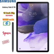 Samsung Galaxy Tab S7 FE 12.4 Inch Big Touch Screen Spen Android 14 Snapdragon 778G 4+64 Wi-Fi Used 
