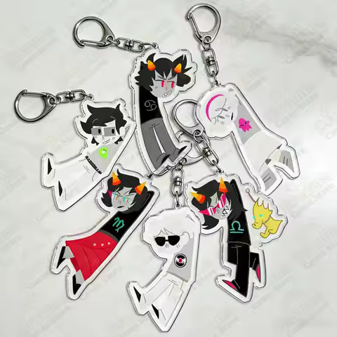 Cute Cartoon Chibi Homestuck Keychain Dave Strider Terezi Pyrope John Egbert Karkat Vantas Rose Lalo