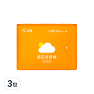 icon 愛康 涼感衛生棉 日用型 檸橙派對  24cm  8片  3包