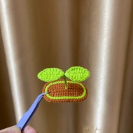 Lovely leaf sprout wool hair clip