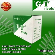 GT 450 Rivet Nails size 3.2mm x 12.7mm contents 1000 pcs