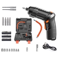 Electric Drill Rechargeable Cordless Screwdriver Drill Flexible Shaft Bits Set Machine