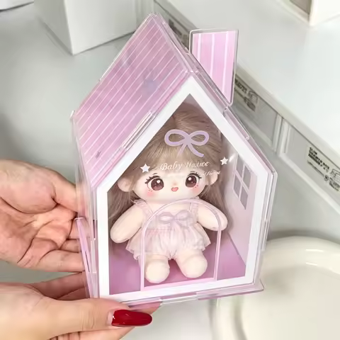Cute Little House Storage Box Acrylic Korean-style Instagram Student Multifunctional Stationery Doll