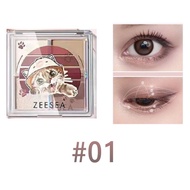 (HOT SALE IN JAPAN CHINESE BRAND)ZEESEA EYE Shadow Love Cat อายเเชโดว์พาเลตต์น้องเเมว สีสวย เนื้อเรี