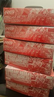 MG Gundam astray red frame flight unit & RG gundam astray red dragon