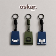 🇸🇬Singapore SAF/SCDF/SPF Rank Keychain 3D Printed | Rank Tag | Personalised Gift