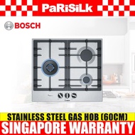 (Bulky)(PRE-ORDER) Bosch PCC6A5B90K (PUB) Stainless Steel Gas Hob (60cm)