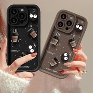 Case For Samsung S25 S24 S23 Ultra S22 S21 Plus S20 S21 S23 S24 FE Cartoon 3D Doll Cute Little Coal 