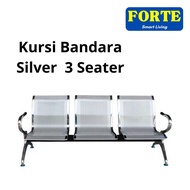 KURSI DUDUK BANDARA BESI STAINLESS/KURSI TUNGGU 3 SEAT SANDARAN
