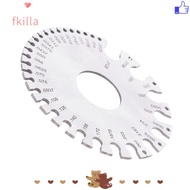 FKILLA Round Wire Gauge, Non-Ferrous Metal Gauge Round Dual Sided Design Thickness Gauge, 0-36 Gauge