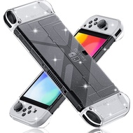 Switch Oled Glitter Case for Nintendo Switch OLED, Protective Hard Cover for Switch OLED and Joy Con