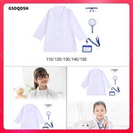[gsdqdsh] Kids Doctor Coat Pretend Play Toy Gift Long Sleeve Lab Coat for Kids Children