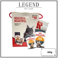 Royal Canin Dry Cat Food- 400g (FREE WET POUCH + VOUCHER)- Promo Box