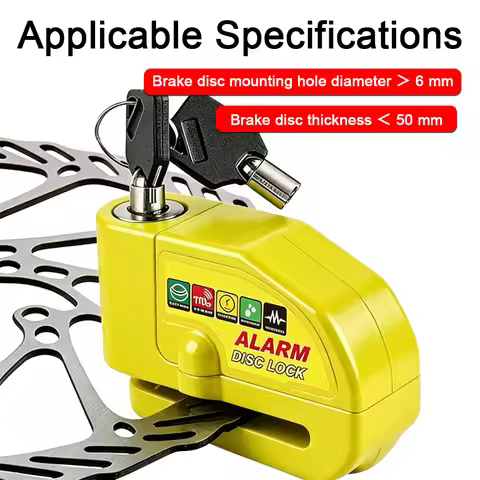 110dB Vibration Trigger Alarm Disc Brake Lock Universal For Motorbike E-bike Bike Anti-theft Safety 
