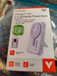 Verbatim Charge 'n' Go 10000mAh C+L Display Power Bank