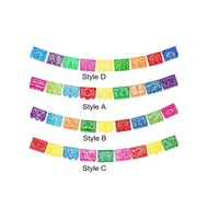 [nvnrbso] Mexican Party Banner Colorful Fiesta Hanging Banner for Dia DE Los Muertos