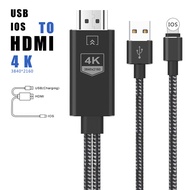 4K Lightning to HDMI HD Projection TV Cable Support Charging Function Adaper for 1211XXRXsiPad Mini Air Pro Digital Cable