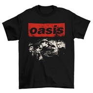 Oasis Band T-shirt T-shirt - Red Grunge