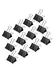 12pcs Sturdy Binder, Suitable For Office Use S,0.75 Inches (About 1.9 Cm)/M,1.25 Inches (About 3.2 C