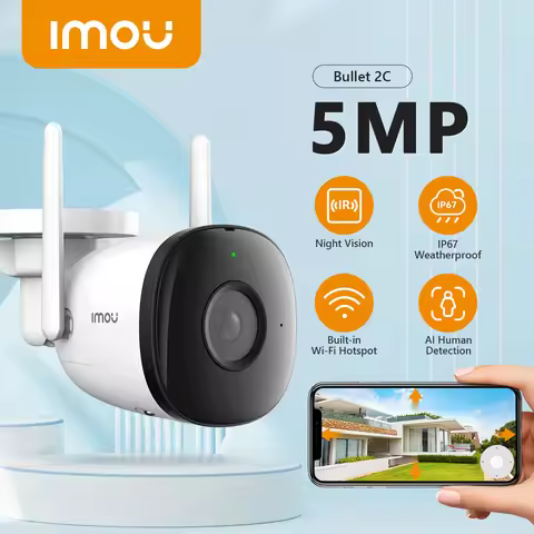 IMOU Outdoor Bullet 2C 5MP Wifi Camera Weatherproof AI Human Detection Outdoor Surveillance ip Camer