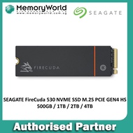 SEAGATE FireCuda 530 NVME SSD M.2S PCIE Gen4 HS. 500GB / 1TB / 2TB / 4TB. Singapore Local Warranty 5 Years.