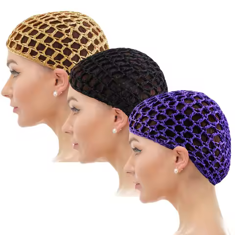 2/3PCS/LOT Hair Net Sleeping Cap Daily Use Breathable Mesh Crochet Hair Net Hair Care Cap Mesh Cap D