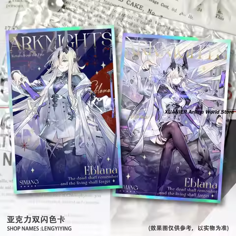 Anime Eblana Necrass Theme Arknights Double Flash Cartoon Colored Paper Cosplay Collection Signature
