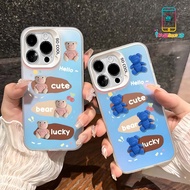 IC5792 SS1004 SOFTCASE COVER 3D PINK BLUE BEAR COMPATIBLE FOR SAMSUNG A02S A03 A03S A04 A04E A04S A0
