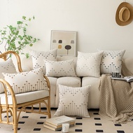 One Sided Pattern Cushion Cover Cotton 50x50 45x45cm White Ins Sofa Pillow Case 30x50cm Sofa Pillow 