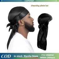 Pirate Hat Silky Durag For Men Women Headwrap Durags Headscarf Soft Cap For Hair Accessories