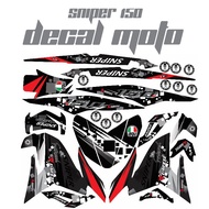 Decals, Sticker, Motorcycle Decals for Sniper 150, 001,black 1