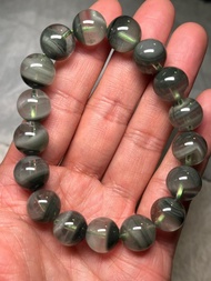 💎半盤/聚寶盆綠幽靈12/15mm手串.  02130