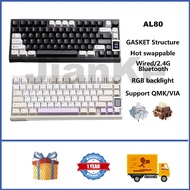 YUNZII AL80 Aluminum Wireless Mechanical Keyboard 75% Hot swappable RGB GASKET Custom Gaming Keyboar